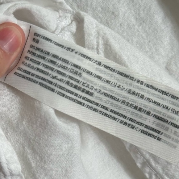 Women’s Abercrombie & Fitch White Linen Blend Button Down Shirt Size Medium - Picture 5 of 5